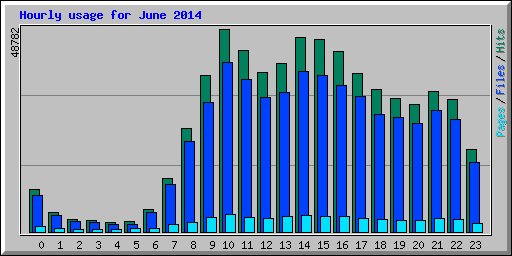 Hourly usage for June 2014